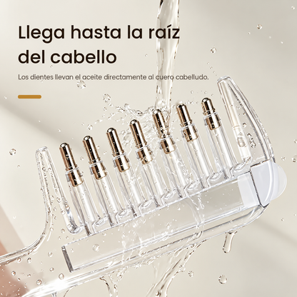 Peine aplicador de aceites para el cuero cabelludo