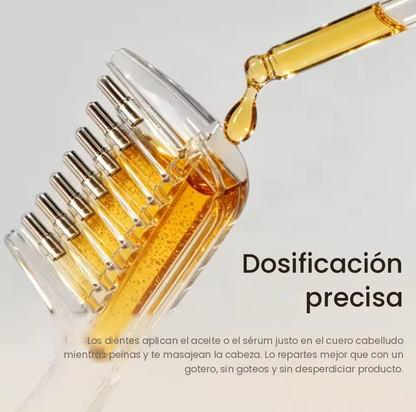 Peine aplicador de aceites para el cuero cabelludo